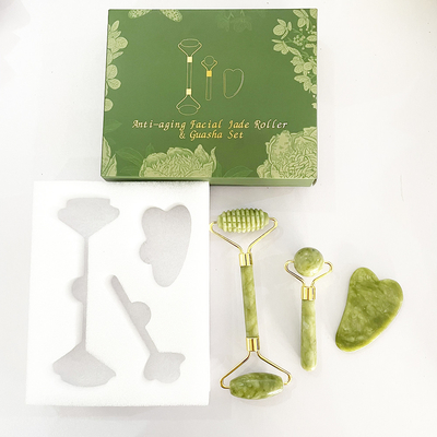 Masseur à rouleaux de jade à double face pour la beauté naturelle et le lifting du visage