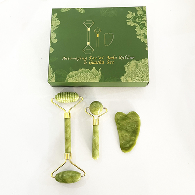 Masseur à rouleaux de jade à double face pour la beauté naturelle et le lifting du visage