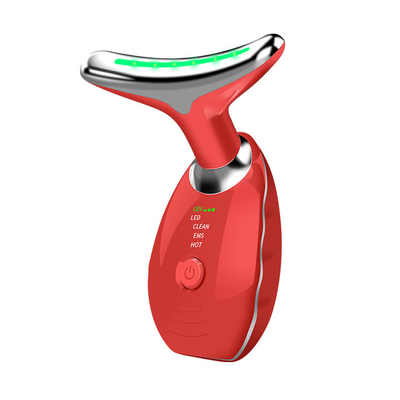 Massageur de levage du visage et du cou en acier inoxydable ABS avec LED-therapie et bouchons Type autre