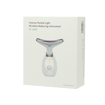 Massageur de levage du visage et du cou en acier inoxydable ABS avec LED-therapie et bouchons Type autre