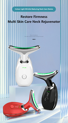 Massageur de levage du visage et du cou en acier inoxydable ABS avec LED-therapie et bouchons Type autre