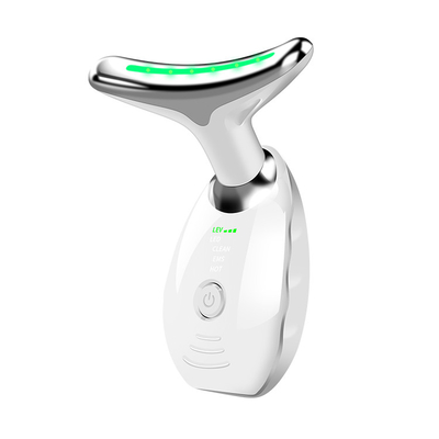 Massageur de levage du visage et du cou en acier inoxydable ABS avec LED-therapie et bouchons Type autre
