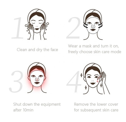 Masque facial LED en silicone pour raffermir les formes personnalisées et le poids net du produit 0,5 kg