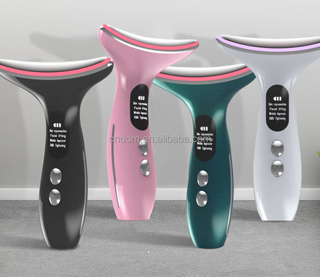 Dispositif à batterie à 3 têtes pour la beauté du cou Massageur électrique à l' acier inoxydable ABS
