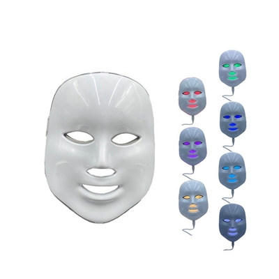 Masque de traitement de la lumière du visage LED Modèle 2023 Anti-acné 7 couleurs imperméable à l'eau