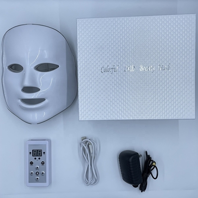 Masque de traitement de la lumière du visage LED Modèle 2023 Anti-acné 7 couleurs imperméable à l'eau
