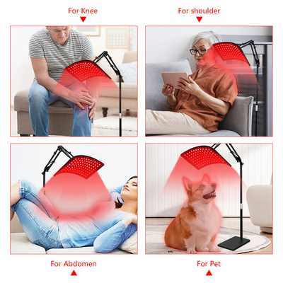 Pain Relief Panneau de thérapie de lumière rouge avec support et sortie personnalisable