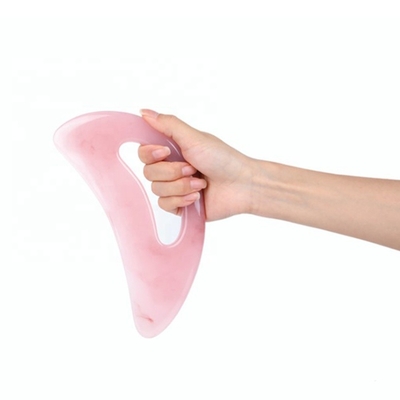 Masseur de cou portable en forme de cœur, Green Jade Guasha Pad avec matériau de cire d' abeille en résine