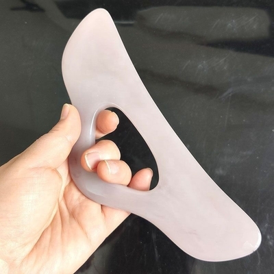 Masseur de cou portable en forme de cœur, Green Jade Guasha Pad avec matériau de cire d' abeille en résine