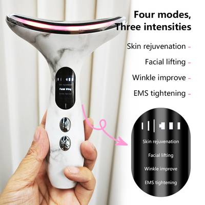 Anti-vieillissement et élimination des rides Massageur électrique du cou Massage facial à LED pour le cou du visage
