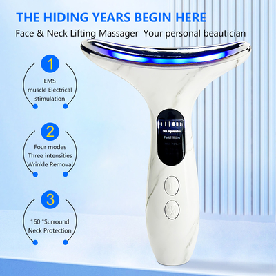 Dispositif de levage du visage multifonctionnel RF anti-rides avec 4 modes et acier inoxydable ABS