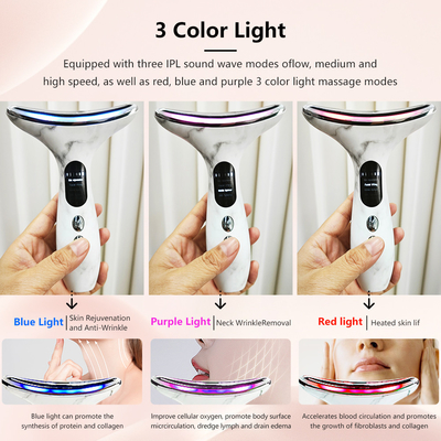 Dispositif de levage du visage multifonctionnel RF anti-rides avec 4 modes et acier inoxydable ABS