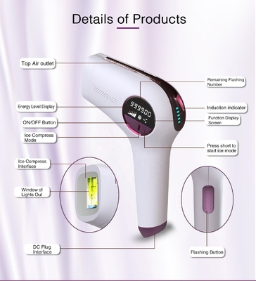999900 Flashes Dispositif d'épilation IPL pour femmes Corps permanent Bikini Jambe bras Visage