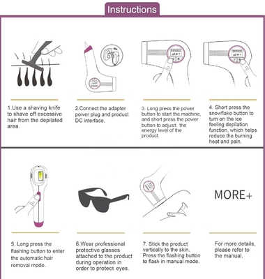 999900 Flashes Dispositif d'épilation IPL pour femmes Corps permanent Bikini Jambe bras Visage