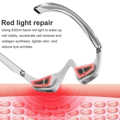 Appareil de thérapie de lumière rouge à LED à vibration plastique avec masseur oculaire à micro-courant Ems