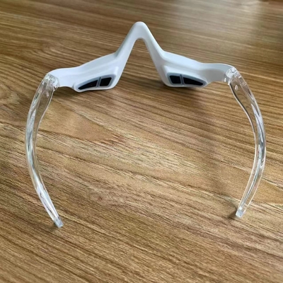 Appareil de thérapie de lumière rouge à LED à vibration plastique avec masseur oculaire à micro-courant Ems