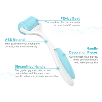 Mini rouleau de glace en silicone pour salon de beauté en acier inoxydable ABS