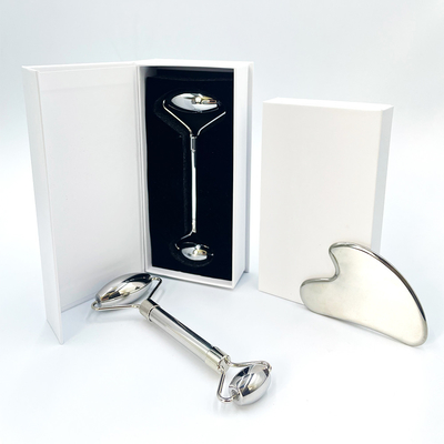 Massage du visage en acier inoxydable vert Gua Sha Stone pour le cou et le visage Logo personnalisé beauté