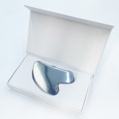 Massage du visage en acier inoxydable vert Gua Sha Stone pour le cou et le visage Logo personnalisé beauté