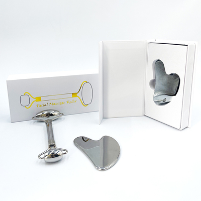 Logo personnalisé Gua Sha Stone Masseur facial en acier inoxydable pour le cou et le visage Pour la maison