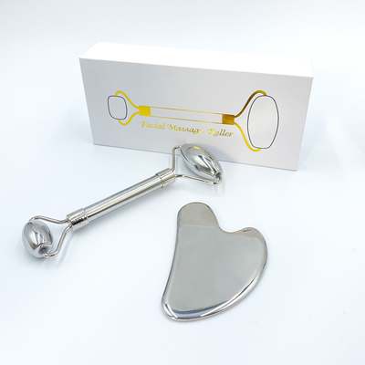 Logo personnalisé Gua Sha Stone Masseur facial en acier inoxydable pour le cou et le visage Pour la maison