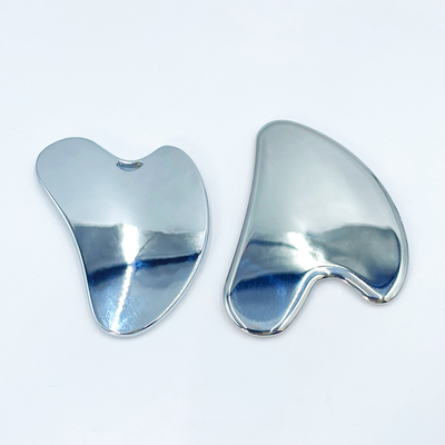 Logo personnalisé Gua Sha Stone Masseur facial en acier inoxydable pour le cou et le visage Pour la maison