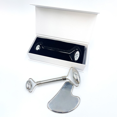 Logo personnalisé Gua Sha Stone Masseur facial en acier inoxydable pour le cou et le visage Pour la maison