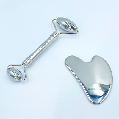 Massage du visage, du cou et du corps avec le masseur à gratter en acier inoxydable Gua Sha 304