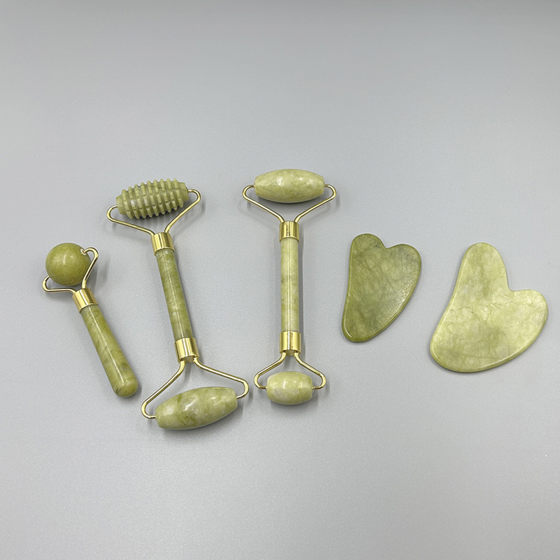 Lit de massage à rouleaux de jade thermothérapeutique pour maigrir outil de massage du visage 19*16*5cm