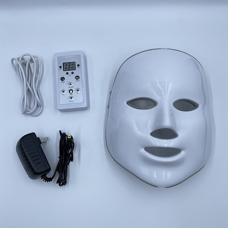 7 couleurs LED masque facial bouchons de type CN pour la thérapie de la lumière rouge anti-rides étanche NO