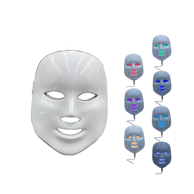 Masque de traitement de la lumière du visage LED Modèle 2023 Anti-acné 7 couleurs imperméable à l'eau