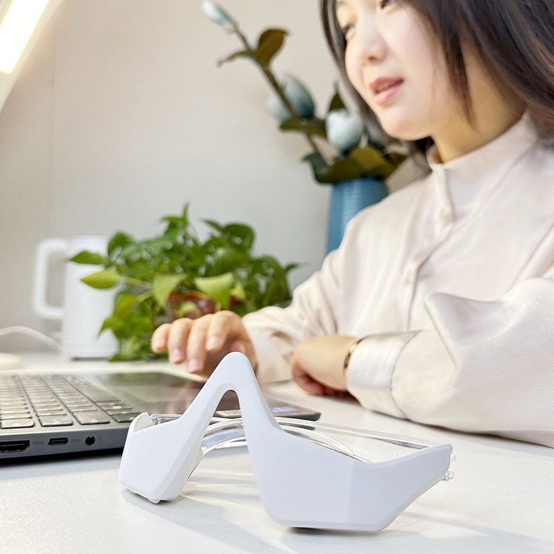 Dispositif de thérapie de la lumière rouge LED 3D par vibration oculaire pour l'anti-âge et l'élimination des cernes